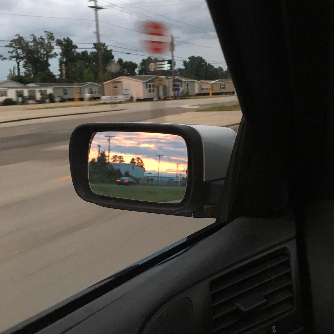 Escaping from a picturesque sunset.